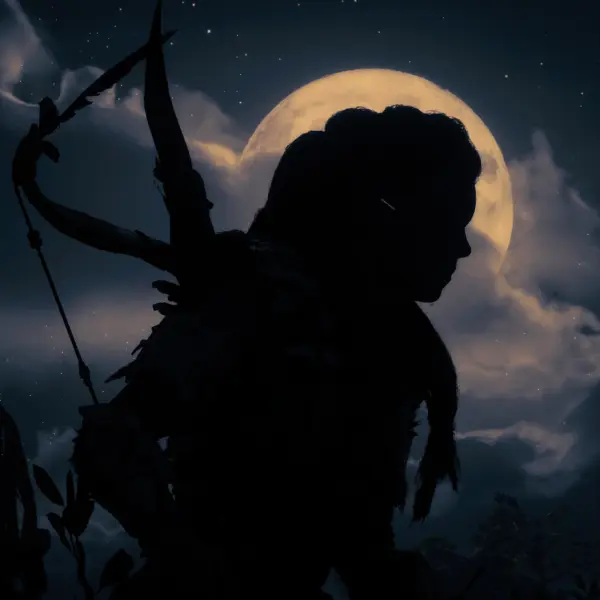 Aloy moon silhouette