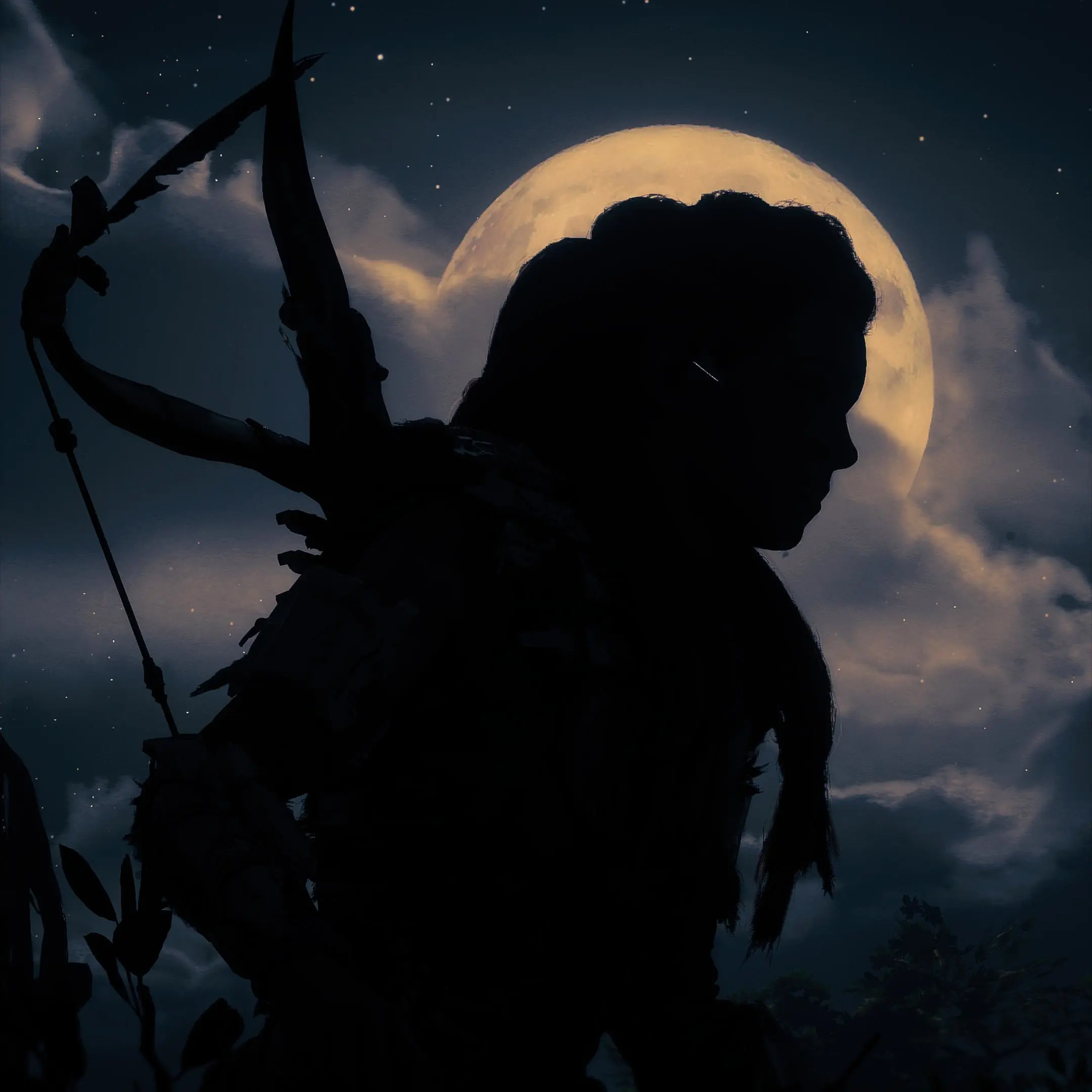 Aloy moon silhouette