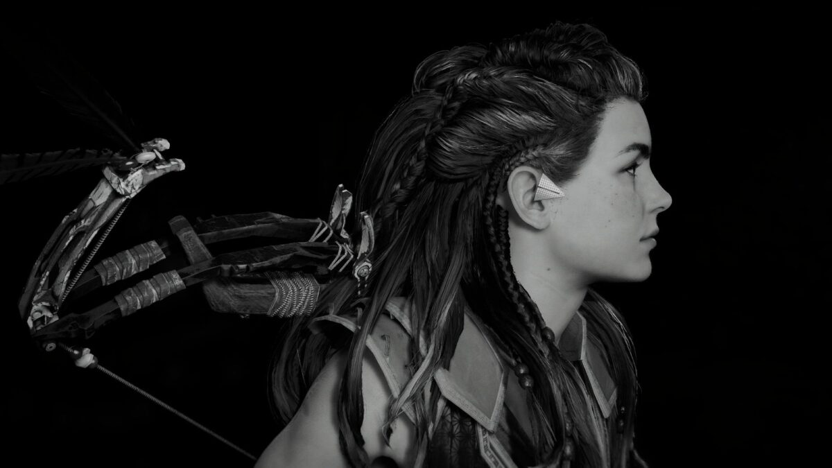 Aloy Black and white profile