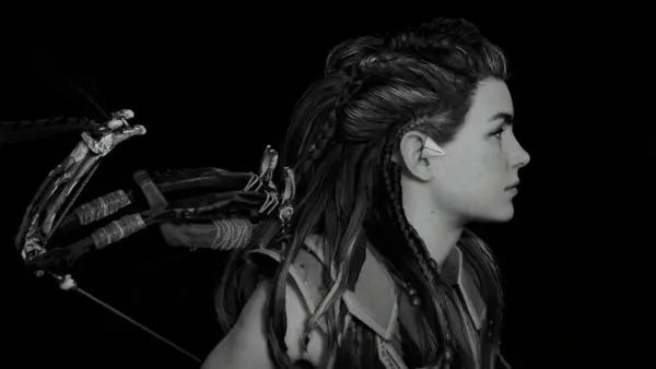 Aloy Black and white profile