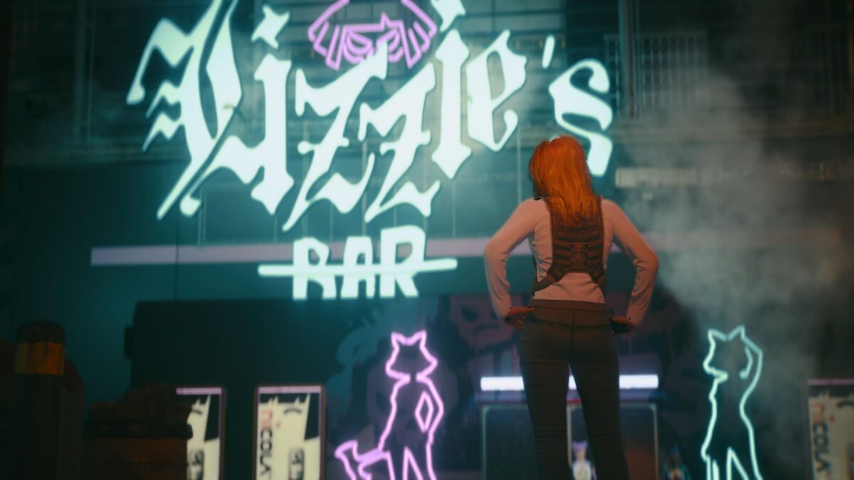 Outside Lizzie’s Bar