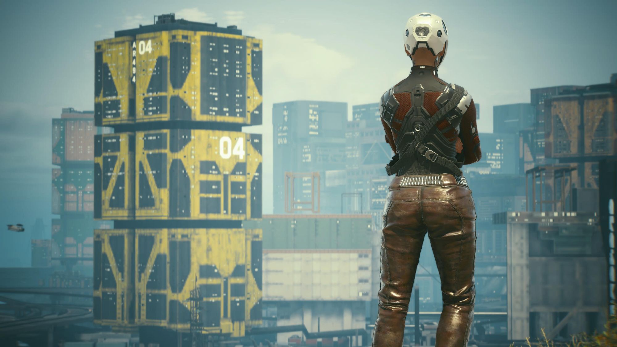 Looking out towards Megabuilding 4